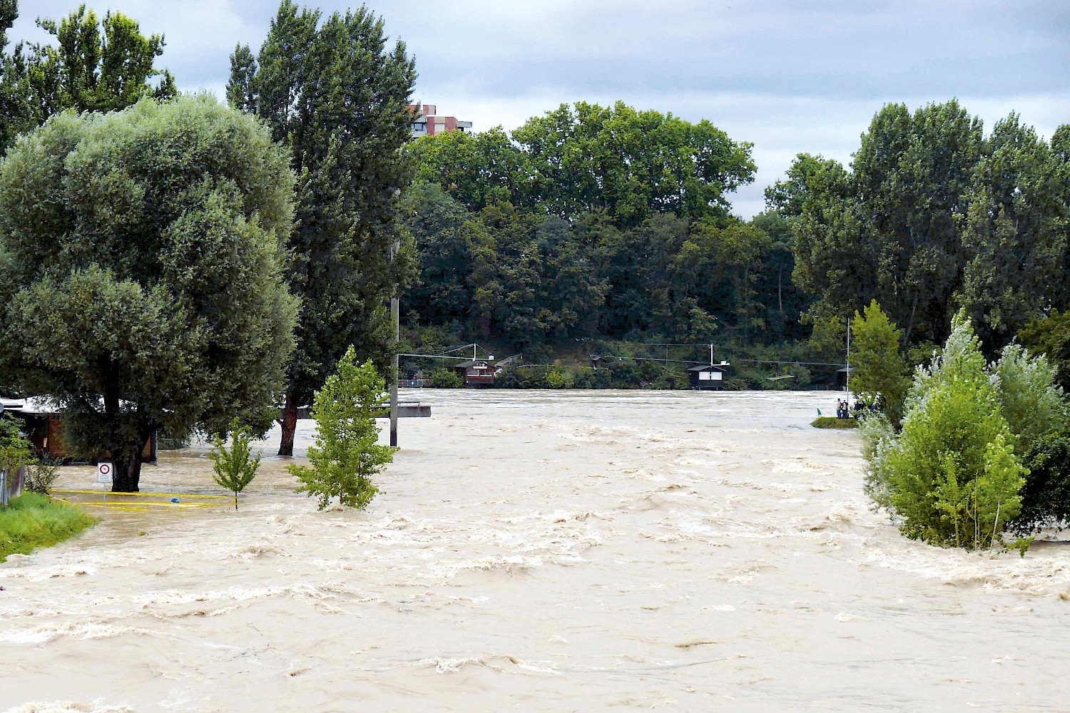 Hochwasser am Birskopf im August 2007. Foto: Juri Weiss